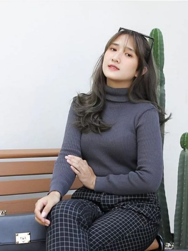 RIB Turtle neck PREMIUM TEBAL kerah TINGGI/ turtleneck full catton polos terlaris ribb wanita/pria