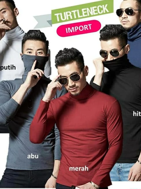 TURTLENECK PRIA DAN WANITA/ KERAH RIB/ TURTLENEECK RIB PREMIUM LENGAN PANJANG