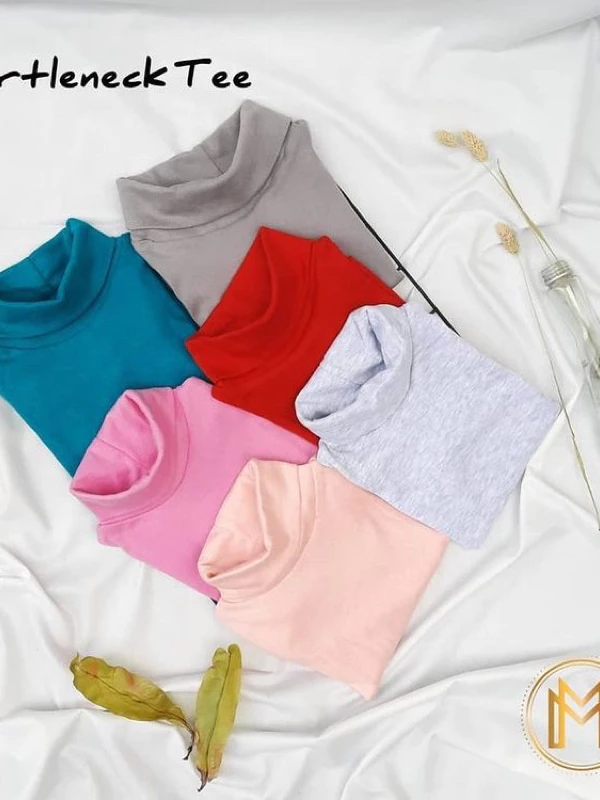 Baju Rajut Gaya Korea Pakaian Anak Perempuan Turtle Neck Sweater Turtleneck Rajut Anak Perempuan Umur 7 - 12 Tahun