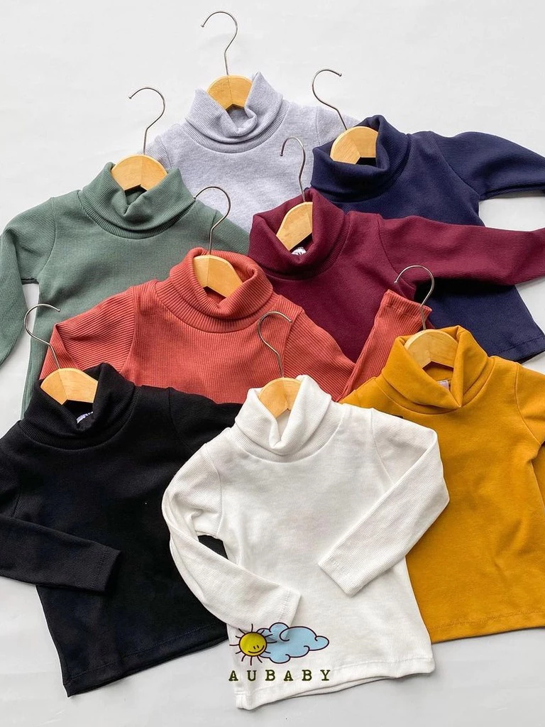 Baju Rajut Gaya Korea Pakaian Anak Perempuan Turtle Neck Sweater Turtleneck Rajut Anak Perempuan Umur 7 - 12 Tahun