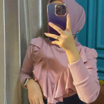 Kaos Lengan Panjang Rumbai / Knit Ruffle / blouse Korean raffle rib premium
