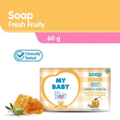 MY BABY SOAP BAR 60GR (KELEMBUTAN EKSTRA) (SABUN BATANG) -NJ