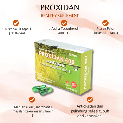 Proxidan 400 iu | 3 blister 30 kapsul Proxidan 400 iu | 3 blister 30 kapsul