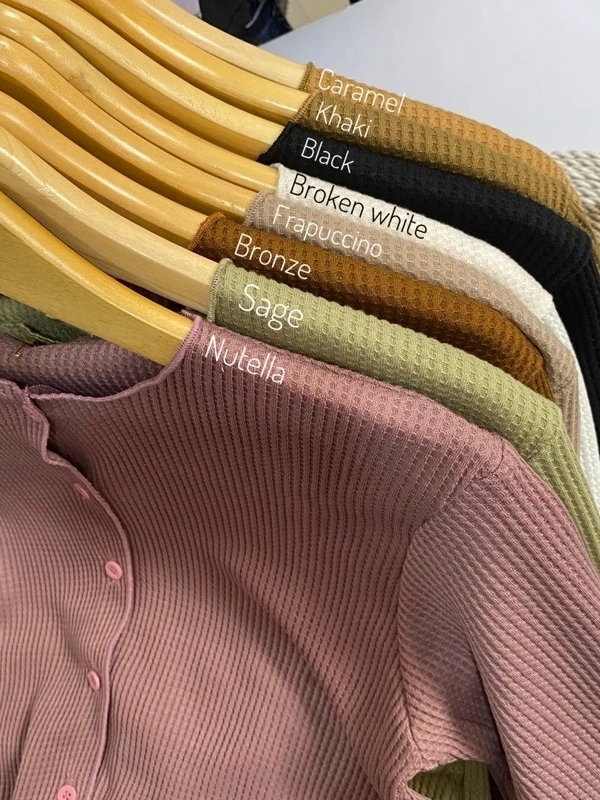 Cardigan Rajut Crop Premium Kancing Depan Wanita Lengan Panjang Terbaru Korean Style Bahan Rib Waffle