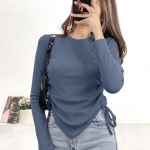 Blouse Serut Samping Wanita | Valen Top Blouse Knit | Atasan Rajut Terbaru Bahan Rib Premium