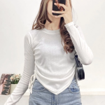 Blouse Serut Samping Wanita | Valen Top Blouse Knit | Atasan Rajut Terbaru Bahan Rib Premium