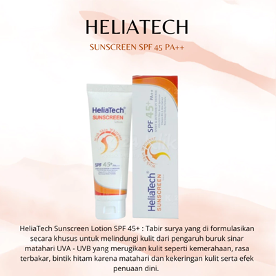 Heliatech Sunscreen Lotion Spf 45+ | Sport & Outdoor UV Defense | 30gr Tube