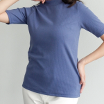 Atasan Rajut Wanita Turtleneck - Kerah Tinggi Lengan Pendek - Kaos Turtleneck Rib Turtleneck Lengan Pendek - Kaos Viral Korea Style