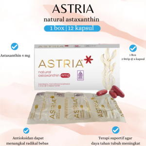 Astria Force | Astria | Astaxanthin 4 - 1 Box isi 2strip @ 6kapsul lunak