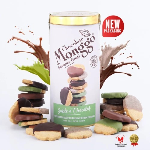 Chocolate Monggo | Biskuit Lebaran & Ramadhan 24pcs| Parsel Hadiah - SableoChoc Tube