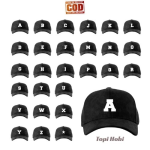 TOPI ALPHABET / TOPI BASEBALL BORDIR HURUF A-Z UNISEX REMAJA DEWASA