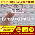 Cetak Express Stiker segel Garansi ukuran 1x3 cm Kertas Pecah Telor