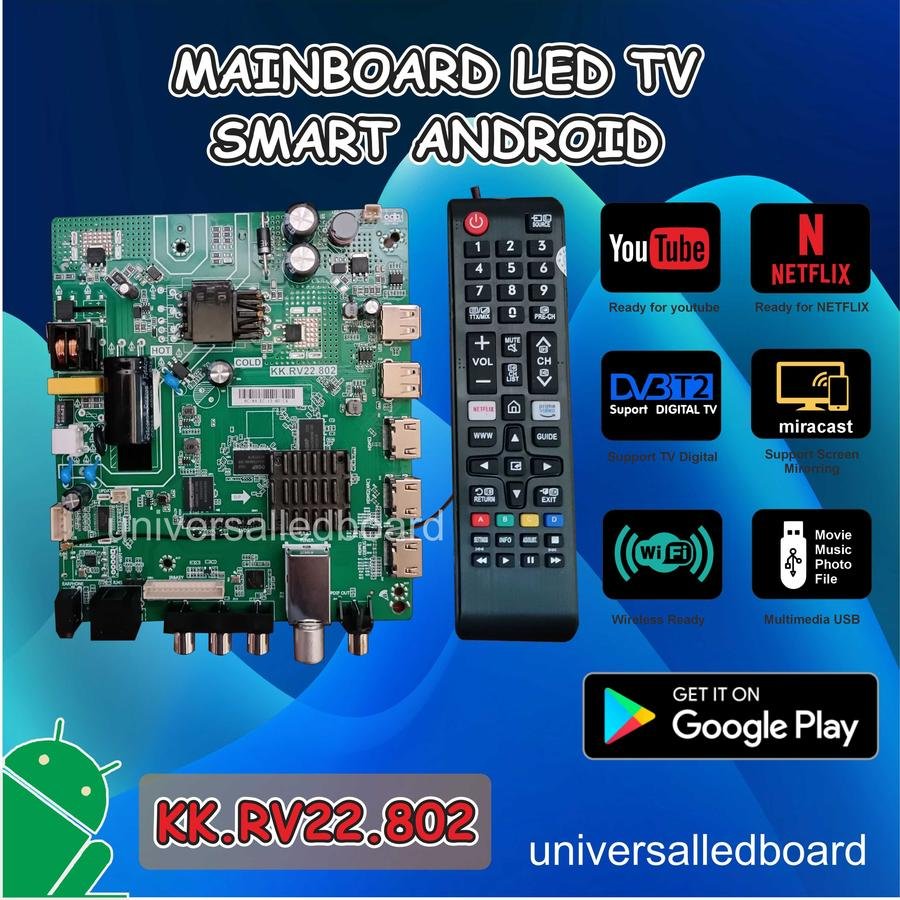 Mainboard LCD TV Smart Android Terbaru - MB SET ONLY