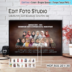 Edit Foto STUDIO + Cetak Bingkai A4 - Gabung Foto - Ganti Background - Pernikahan - Wisuda - Foto keluarga - Wedding
