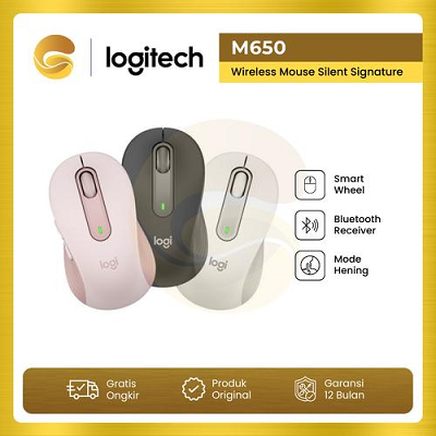 LOGITECH M650 Mouse Wireless Silent Signature - Graphite