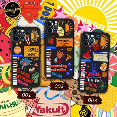 Casing Softcase Black Macaron Sticker On Board Case iPhone