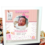 Frame Photo 20cmx20cm Scrapbook Bingkai Figura Foto 3D Kaca Kualitas Terjamin Warna Putih