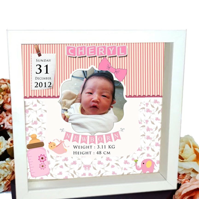 Frame Photo 20cmx20cm Scrapbook Bingkai Figura Foto 3D Kaca Kualitas Terjamin Warna Putih