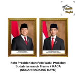 Bingkai Foto Presiden dan Wakil Presiden + PLUS KACA (SUDAH TERMASUK PACKING KAYU)