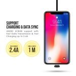 UNEED U Shaped Pro Kabel Data Lightning 1M Fast Charging 2.4A
