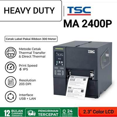 TSC MA2410P Series MA2400/ML2400 , LCD , Industrial Barcode Printer