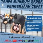 3D Akrilik Pop Handphone Grip Custom Print Foto Logo Acrylic Souvenir IC002