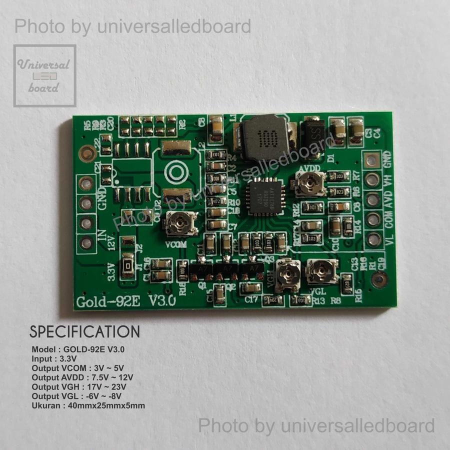 Gacun TCON Boost Module LCD VCOM VGL VGH AVDD Adjustable input 3.3V
