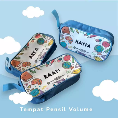 Custom Souvenir Tempat Pensil Dengan Volume Kenaikan Kelas Ulang Tahun Event Lomba