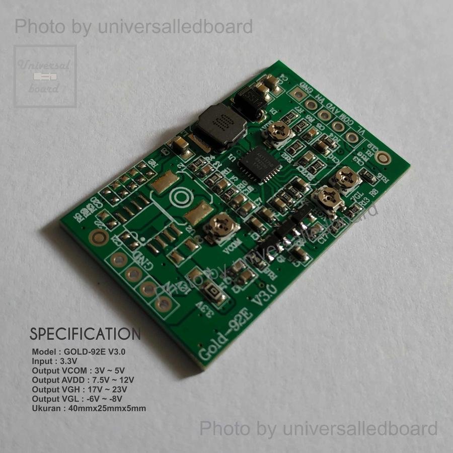 Gacun TCON Boost Module LCD VCOM VGL VGH AVDD Adjustable input 3.3V