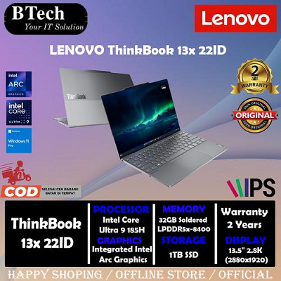 LENOVO THINKBOOK 13X G4IMH 22ID INTEL ULTRA 9-185H 32GB 1TB SSD WIN11PRO 2YR