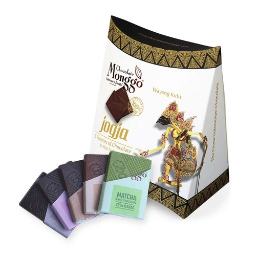 Chocolate Mix Wayang Kulit 20 x 5.5g | Cokelat Monggo | Coklat Premium - Wayang 5 Rasa