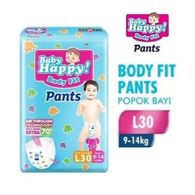 Popok Bayi Baby Happy Fit Pants S40 | M32 | L28 - POPOK BHP L28