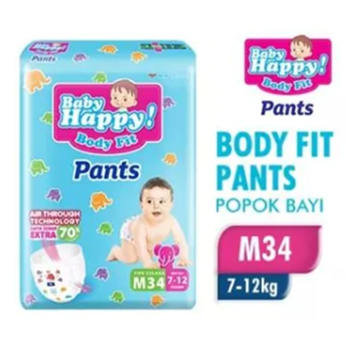 Popok Bayi Baby Happy Fit Pants S40 | M32 | L28 - POPOK BHP L28