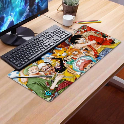 MOUSE PAD ONE PIECE ANIME DESKMAT NAKAMA MousePad Anime Gaming Desk Mat Office Kantor Alas Mouse Keyboard