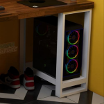 Kolong tempat cpu - bawah meja