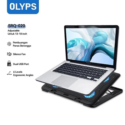OLYPS Cooling Pad Laptop Kipas Pendingin Laptop Portable Silent - M19