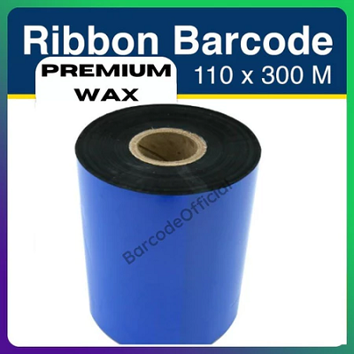 Ribbon Barcode Premium Wax 110 X 300 Meter Printer Zebra - Tsc- Postek -face Out