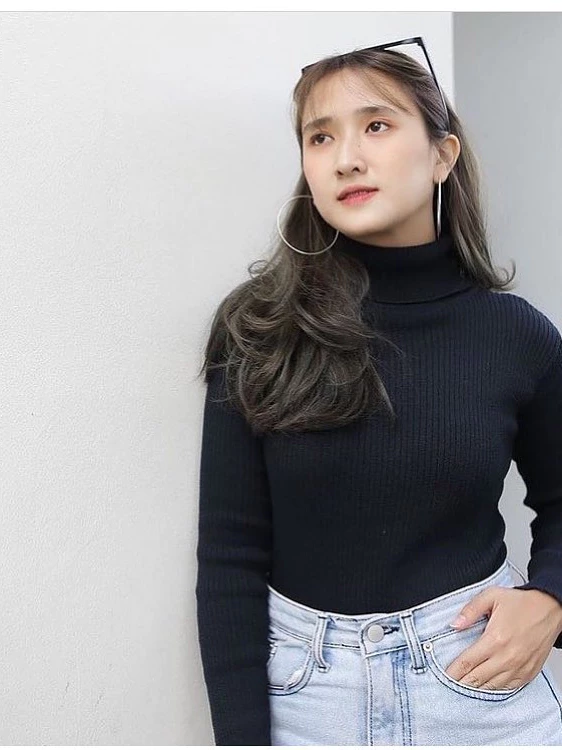 Inner Rajut Turtleneck Premium Lengan Panjang Bahan Rib Premium Adem