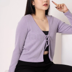 CARDIGAN RAJUT CROP TALI WANITA LENGAN PANJANG KOREAN STYLE