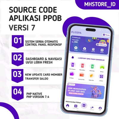 SOURCE CODE PPOB V7 TAMPILAN BARU | APLIKASI PULSA | APLIKASI PPOB