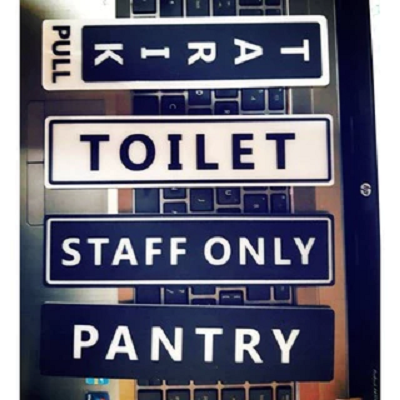 akrilik nama ruangan 22x9