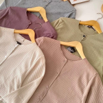 Cardigan Rajut Crop Premium Kancing Depan Wanita Polos Lengan Panjang