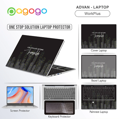 Screen Guard Skin Keyboard Protector Garskin Stiker Laptop Advan WorkPlus Matte Clear Anti Bluelight Tpu Premier Cooskin FullBody