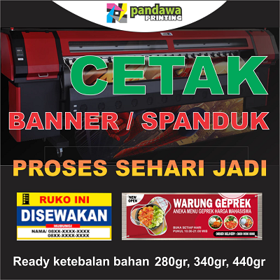 Cetak banner / spanduk per m2