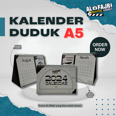 Cetak Kalender Meja Custom Ukuran A5