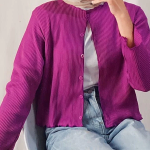 Cardigan Rajut Crop Premium Kancing Depan Wanita Polos Lengan Panjang