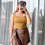 Tanktop Summer Kotak Atasan Crop Top Stretch Rib Ribbed Knit
