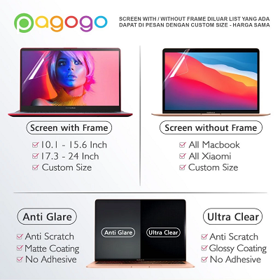 Screen Guard Skin Keyboard Protector Garskin Stiker Laptop Advan WorkPlus Matte Clear Anti Bluelight Tpu Premier Cooskin FullBody