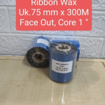 RIBBON BARCODE PRINTER UK. 75MMx300M WAX STANDART FACE OUT CORE 1