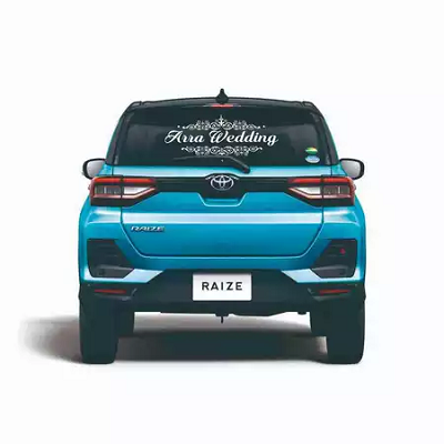 STIKER KACA MOBIL | NAMA WEDDING STICKER | VIRAL